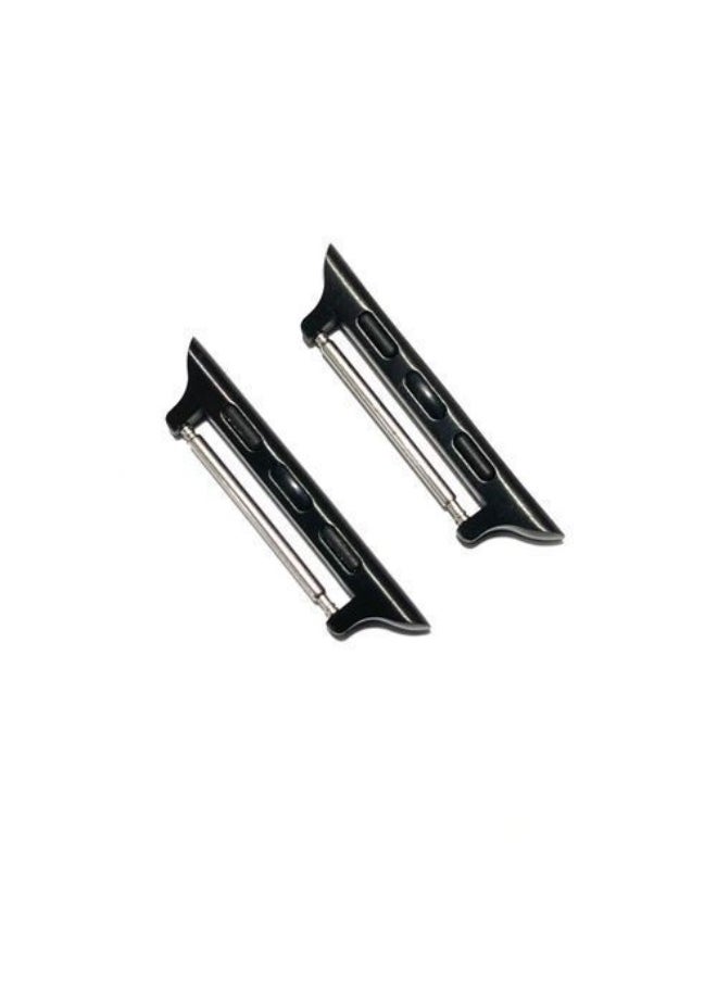 Generic - Apple Watch Series 8 Size 45mm Metal Watch Band Clasp/connector Black - Image 1