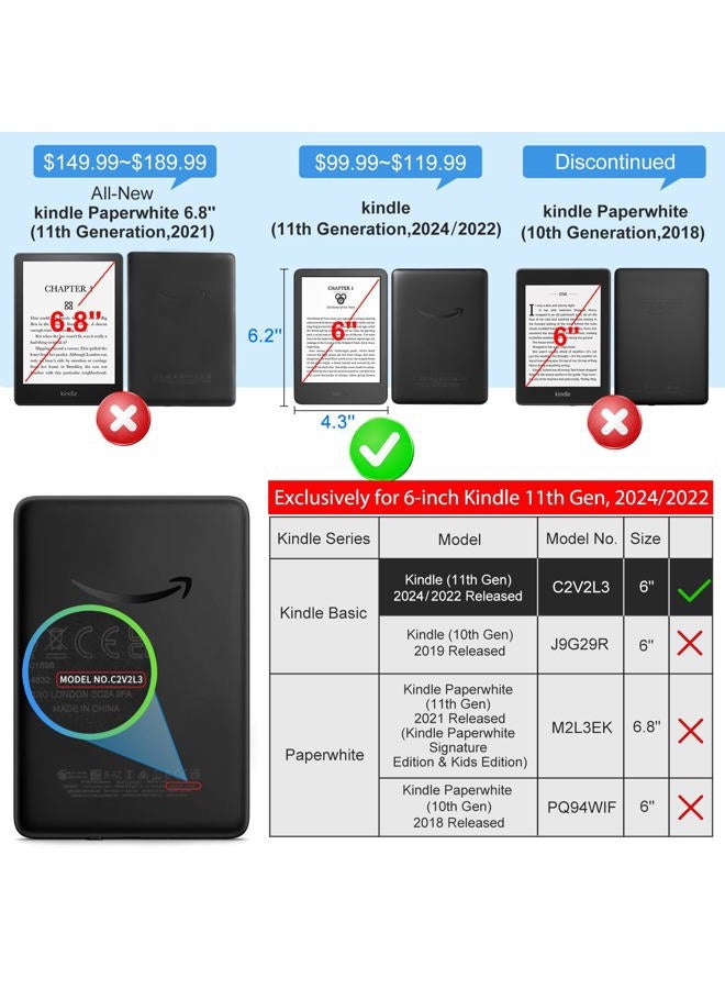 CoBak Case for All New Kindle 11th Generation 2022 Release Only - PU Leather Smart Cover, Auto Sleep and Wake, Premium Protective Case for Kindle 2022 - Image 2