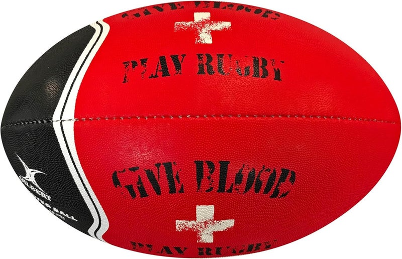 Gilbert Give Blood Rugby Ball Size 5 - Image 3