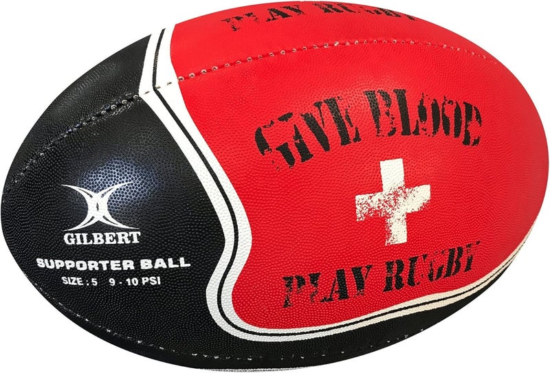 Gilbert Give Blood Rugby Ball Size 5 - Image 1