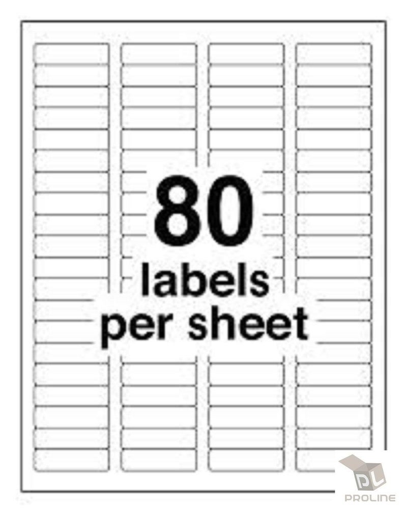 BESTeck White Laser Inkjet 1.75"x0.5" Return Address Mailing FBA Labels 80-UP 80 Labels Per Sheet (100 Sheets) - Image 5
