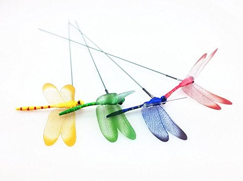 yueton 20pcs Garden Yard Planter Colorful Whimsical Dragonfly Lawn Stakes Garden Ornaments & Patio Decoration - Image 3