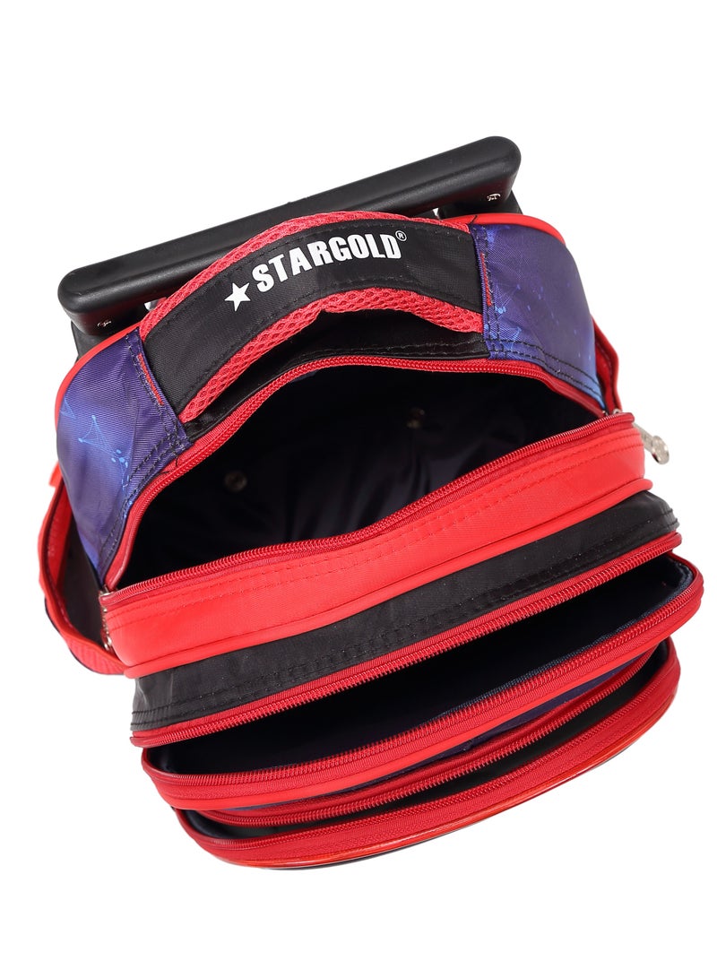 ستارجولد حقيبة ظهر للأطفال 3 قطع للأطفال الأولاد، 1 غداء، 1 صندوق أقلام رصاص و1 حقيبة مع حزام قابل للتعديل للمدرسة 2 عجلات 12 بوصة - Image 3