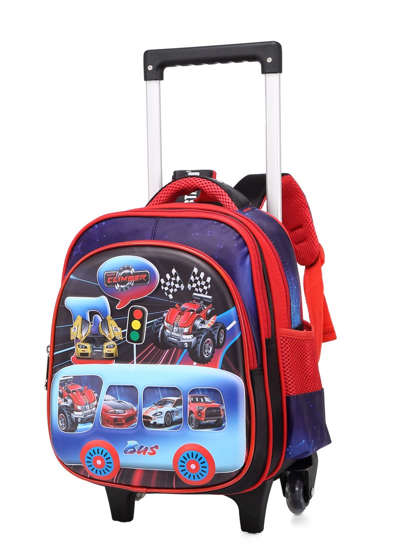 ستارجولد حقيبة ظهر للأطفال 3 قطع للأطفال الأولاد، 1 غداء، 1 صندوق أقلام رصاص و1 حقيبة مع حزام قابل للتعديل للمدرسة 2 عجلات 12 بوصة - Image 2