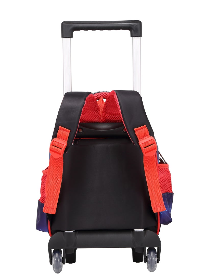 ستارجولد حقيبة ظهر للأطفال 3 قطع للأطفال الأولاد، 1 غداء، 1 صندوق أقلام رصاص و1 حقيبة مع حزام قابل للتعديل للمدرسة 2 عجلات 12 بوصة - Image 4