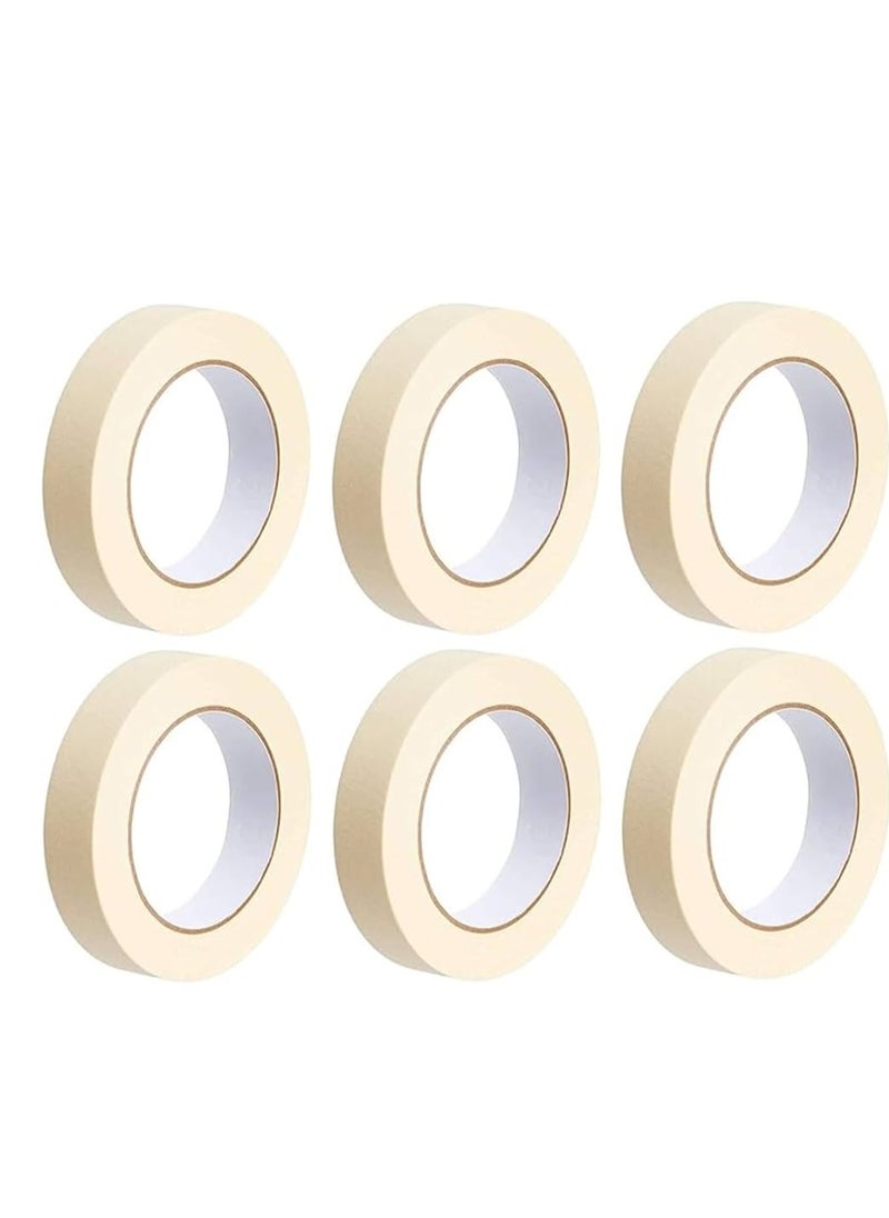 KNP KNP Adhesive Masking Tape General Purpose Painter's Tape Bulk For Painting, Labeling, Packing, Craft, Art, Home, Office, School Etc (2INCH) 6 Pack  - Image 1