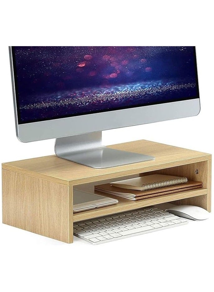 Green Tiger Green Tiger 2 Tiers Wood Monitor Stand Riser 50x20x13cm ZFE87269A99E40A4FF070Z