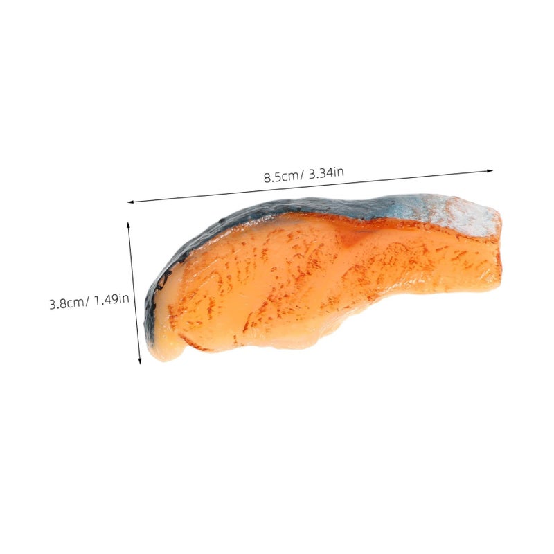 Realistic Thin Fish Slice Artificial Model 2 Pieces Lifelike Seafood Prop for Photography - Image 3