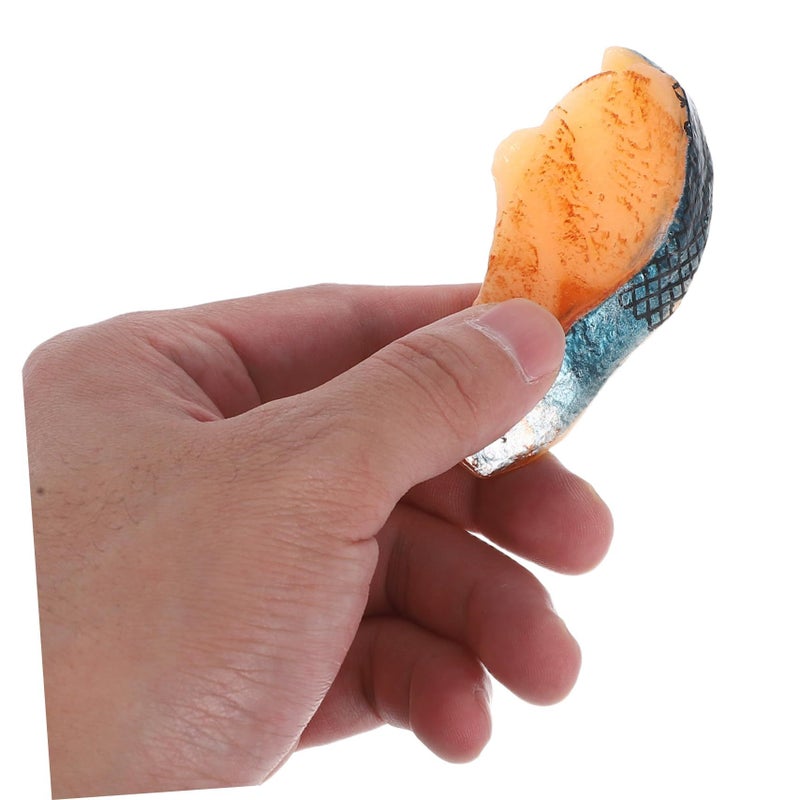 Realistic Thin Fish Slice Artificial Model 2 Pieces Lifelike Seafood Prop for Photography - Image 5