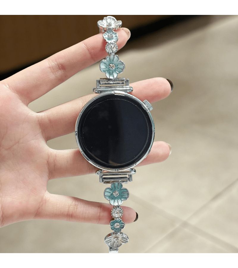 Mixed Color Handmade Flower Metal Bracelet Strap For HW Watch Fit3 Fit4 22Mm 20Mm 18Mm - Image 1