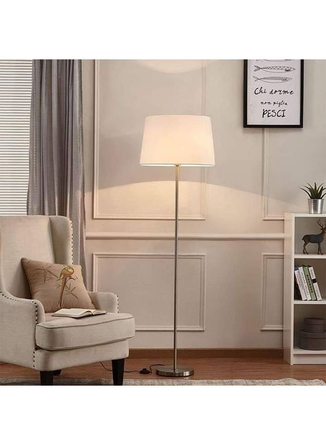 y-lights Modern White and Silver Torchiere – YL-F-862-WH