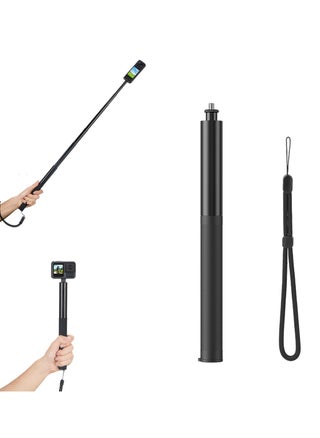 Invisible Selfie Stick, 1/4" Extendable Monopod Pole, Camera Stick  for Insta360 X5 X4, DJI OSMO Pocket 3/Action 4, Wrist Strap Included (135cm) - pzsku/ZFE8765ACC8968F452C68Z/45/1747624262/ebf807fb-1467-42c4-ab5f-30d7bbc39029