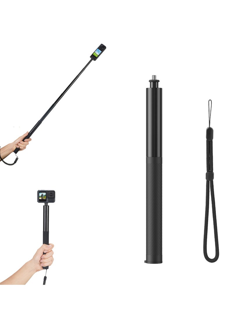 XICEN Invisible Selfie Stick, 1/4" Extendable Monopod Pole, Camera Stick  for Insta360 X5 X4, DJI OSMO Pocket 3/Action 4, Wrist Strap Included (135cm)  - Image 1
