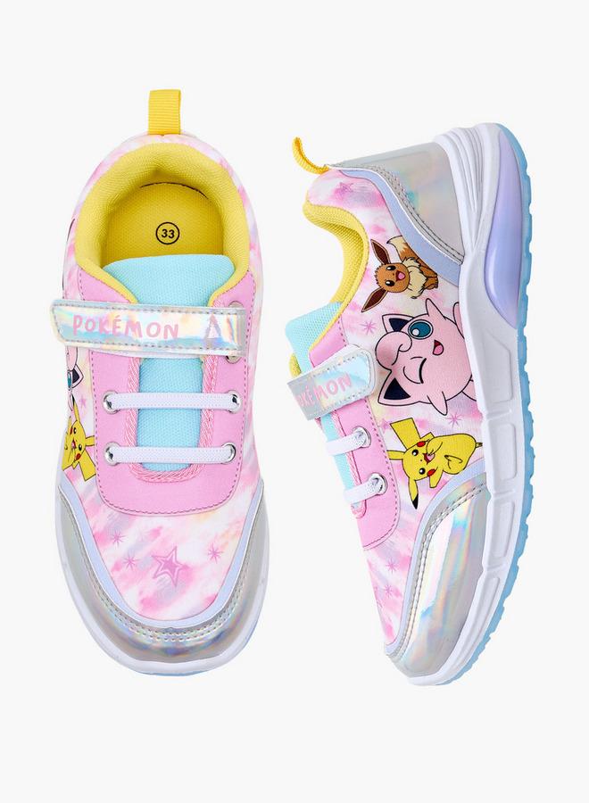 Pokemon Girls Pikachu Print Ankle Sneakers - Image 1