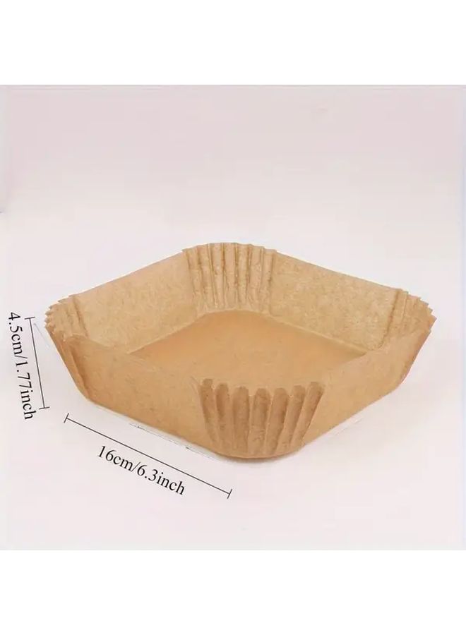 100 Sheets Non Stick Square Air Fryer Lining Oil Absorbing Paper Easy Clean Baking Microwave Cooking - Image 3