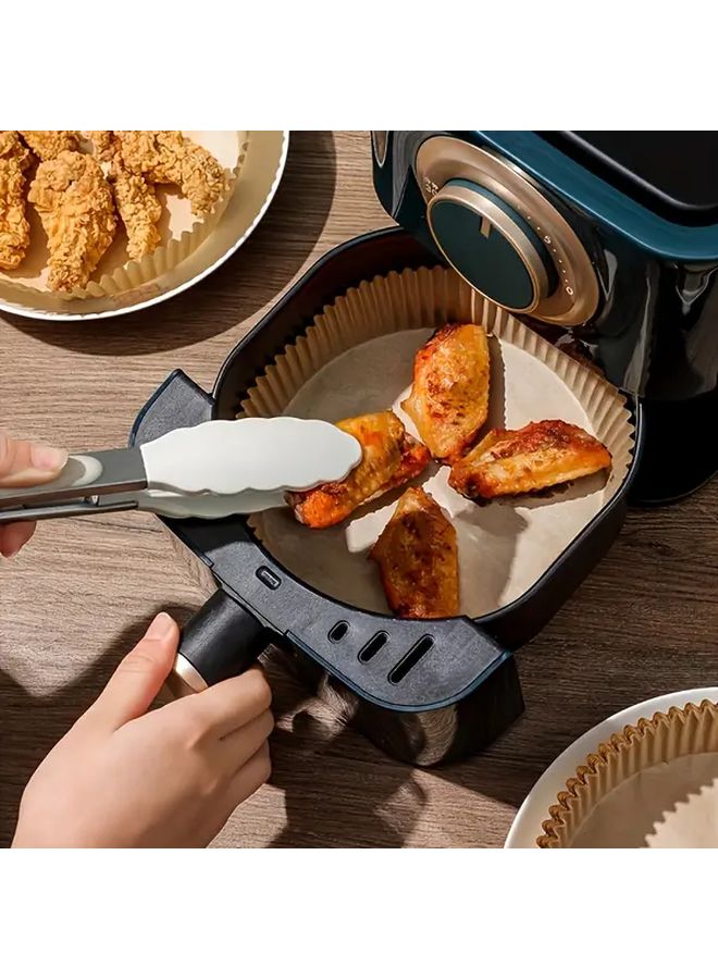 100 Sheets Non Stick Square Air Fryer Lining Oil Absorbing Paper Easy Clean Baking Microwave Cooking - Image 4