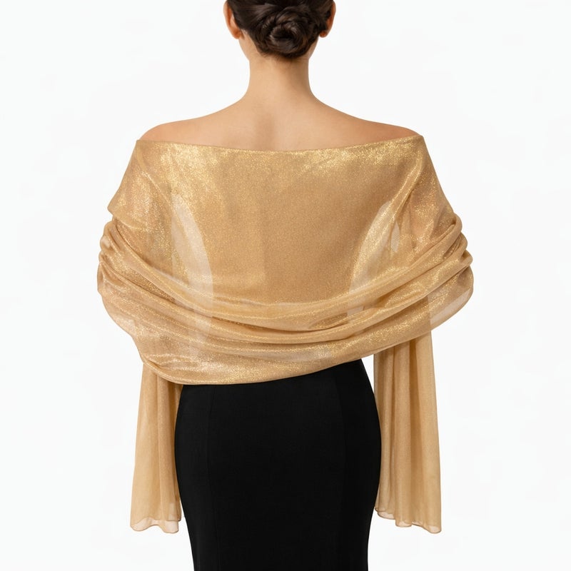 Sparkling Sequin Shawl for Wedding Bridal Party Evening Scarf - Image 4