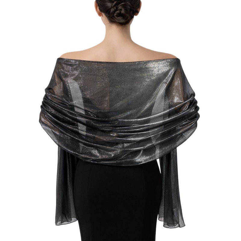 Sparkling Sequin Shawl for Wedding Bridal Party Evening Scarf - Image 5