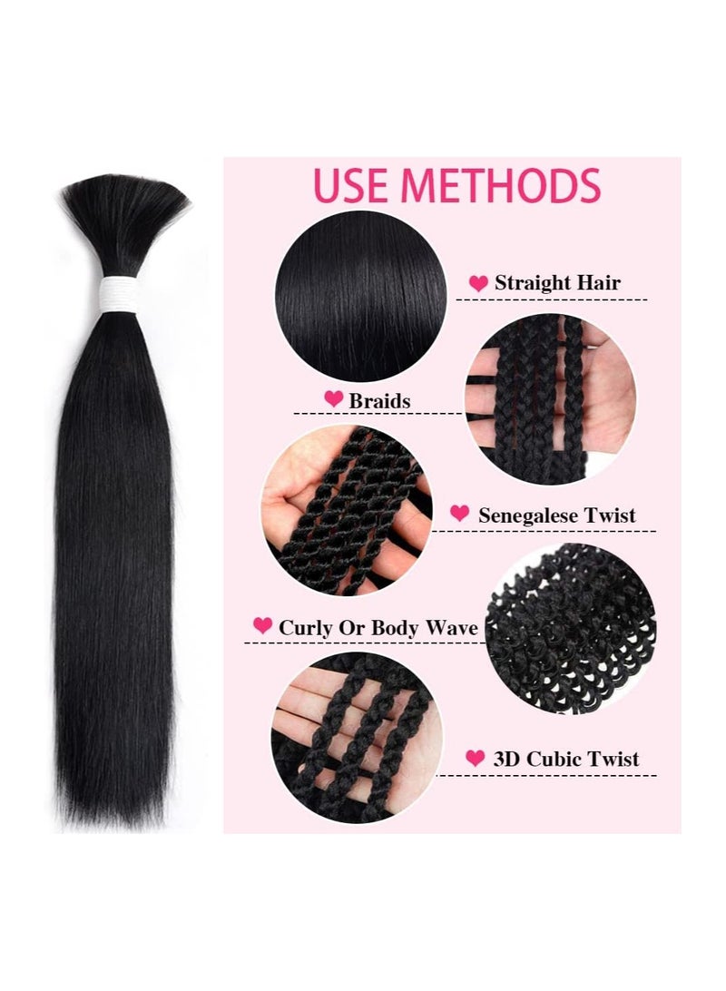 Estelle Bulk Straight Human Hair for Braids 100% Remy Human Hair Extensions  Color2 - Image 3