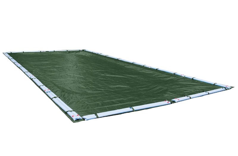 Robelle 18 x 36 ft Professional Green Winter Pool Cover for Inground Pools, 5 ft Overlap (23 x 41 ft Cover Size), Solid 12 x 12 Scrim, 3.7 oz/yd2, 15-Year Warranty, Style: 371836R - Image 1