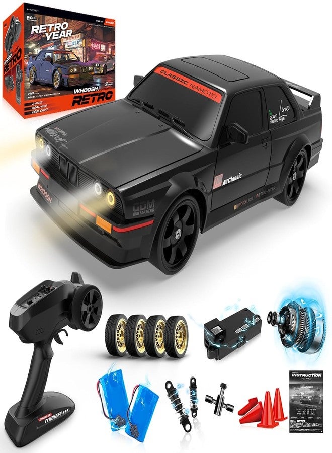 RABJET 1:16 Scale RC Drift Car – 4WD High-Speed 50km/h Remote Control Car with Gyro, LED Lights, ESP & Drift Tires – Full Proportional RC Racing Car for Kids & Adults, Multicolor - Image 1