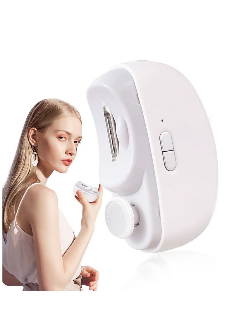 سيوسي مقص أظافر كهربائي أوتوماتيكي، مقص أظافر ومبرد تصميم 2 في 1، تخزين قصاصات الأظافر، أداة تشذيب أظافر آمنة قابلة لإعادة الشحن عبر USB للأطفال والأطفال وكبار السن والكبار (أبيض) - Image 1