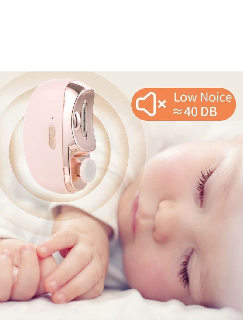 سيوسي مقص أظافر كهربائي أوتوماتيكي، مقص أظافر ومبرد تصميم 2 في 1، تخزين قصاصات الأظافر، أداة تشذيب أظافر آمنة قابلة لإعادة الشحن عبر USB للأطفال والأطفال وكبار السن والكبار (أبيض) - Image 5