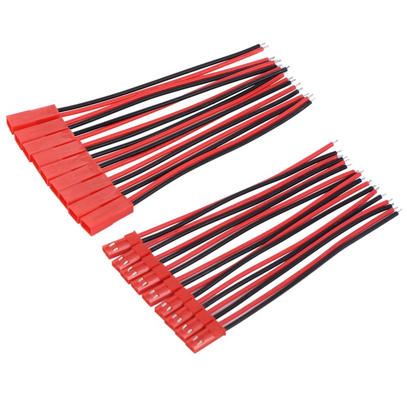 eBoot 20 Pairs 22 AWG Plug Connector 2 Pin Male Female Plug Connector Cable Wire for LED Lamp Strip RC Toys Battery, 4 Inch, 6 Inch - Image 2