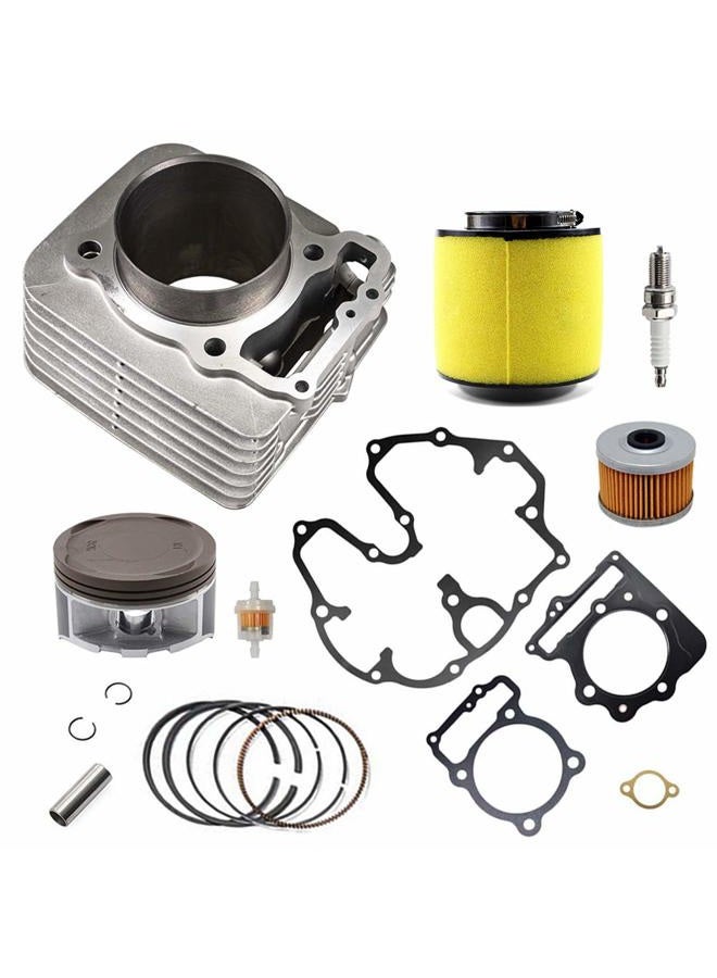 NewJ's Big Bore Cylinder Piston Rings Top End Kit Fit for Honda TRX400EX TRX 400EX 440cc 1999-2008 - Image 1