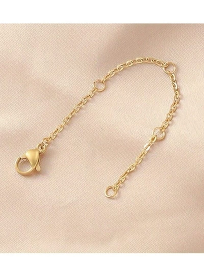 YUCCA 3pcs Gold Extension Chains Stainless Steel Extension Chain for Bracelet Necklace Anklet  - Image 3