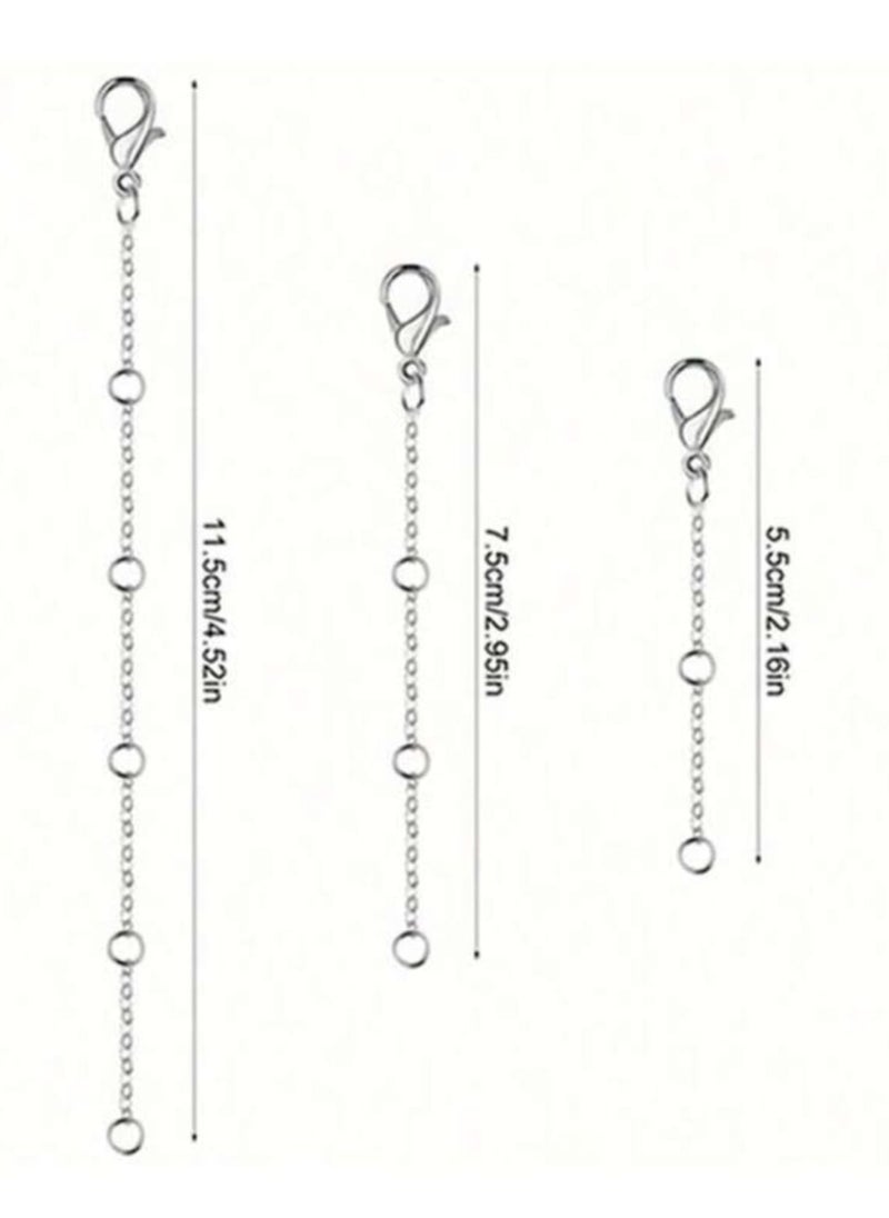 YUCCA 3pcs Gold Extension Chains Stainless Steel Extension Chain for Bracelet Necklace Anklet  - Image 4