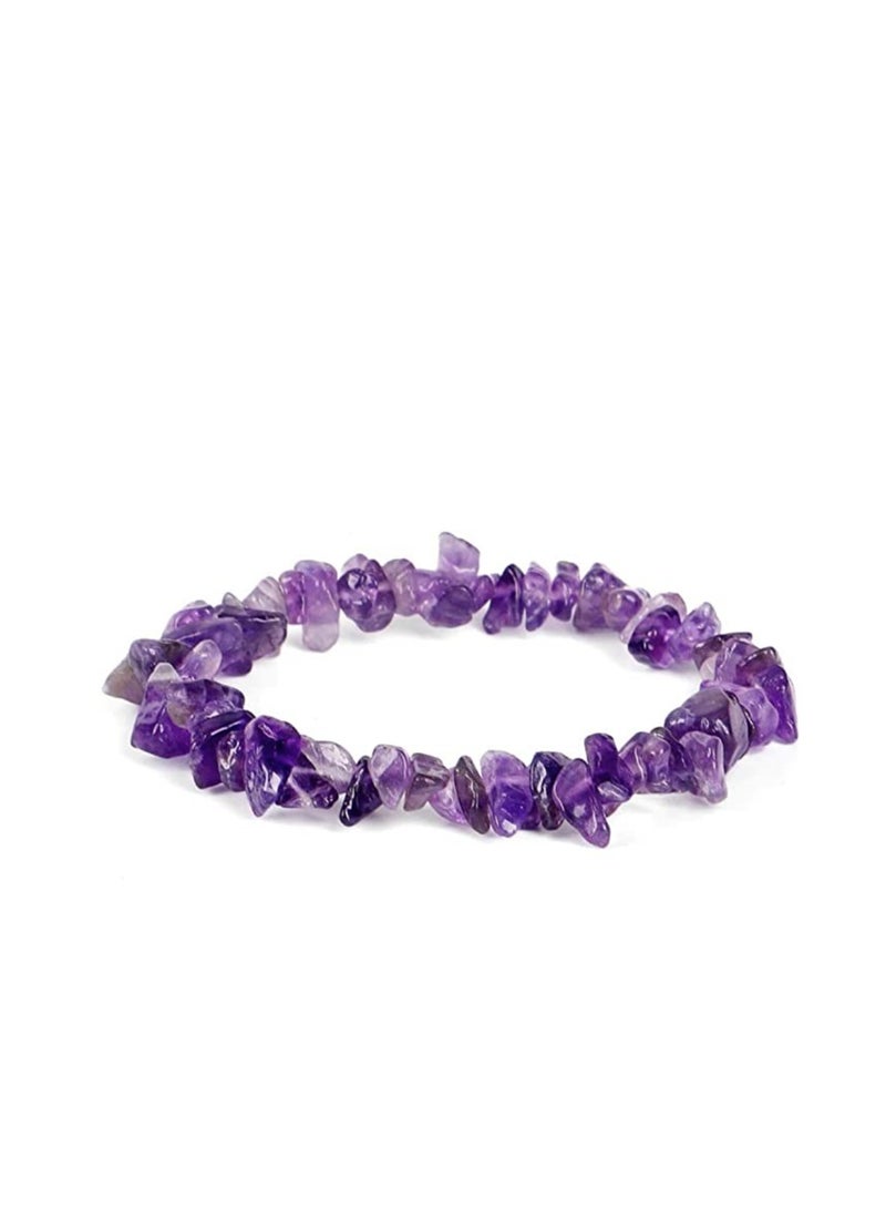 REBUY REBUY Amethyst Calligraphy Chip Bracelet For Unisex - Image 1