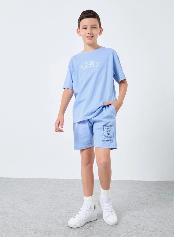 ستايلي طقم من شورت وتيشيرت فضفاض