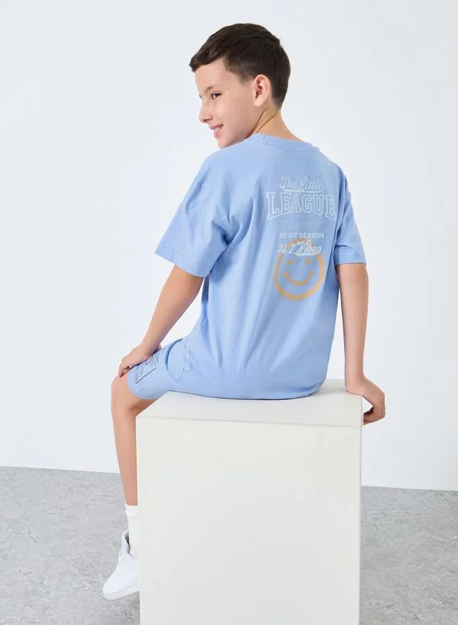 ستايلي طقم من شورت وتيشيرت فضفاض