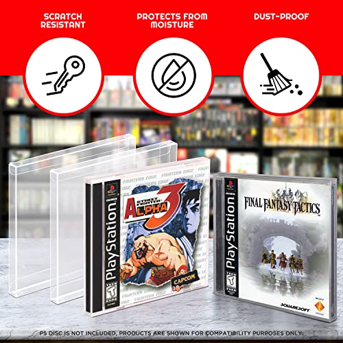 EVORETRO Game Box Protector Compatible with CD Jewel Games, PS1 Games Clear Case - 0.35MM Bulk retail bags Game Storage Case - Retro gaming console partner for retro game system collection (pack of 25) - Image 3