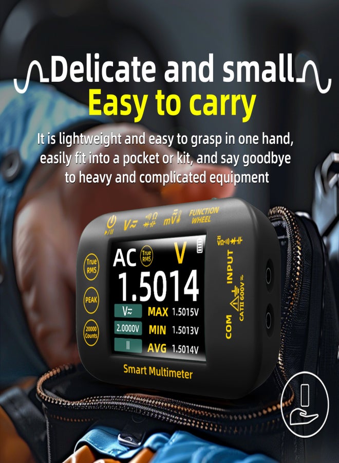 بي سايد جهاز قياس متعدد الرسوميات BSIDE S450 Mini PV Smart Graphic Multimeter متعدد الرسوميات عالي الدقة بأربعة أرقام ونصف، 20000 عداد، شاشة TFT ملونة مقاس 2.8 بوصة، جهاز اختبار الفولتميتر 1uV/1000V PV/Miner، TRMS، بطارية مدمجة، قياس الجهد الأقصى/الأدنى/الذروة للديود المكثف ودرجة الحرارة أوم - Image 2