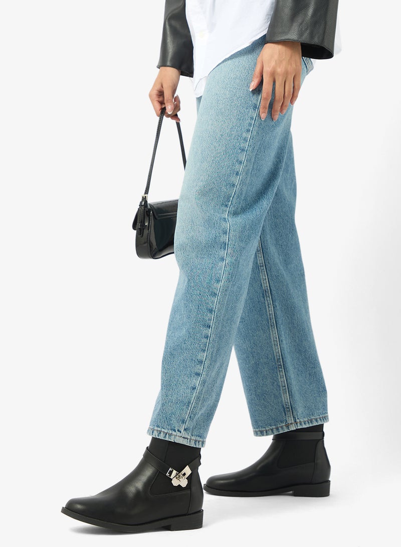 ELLA Round Toe Ankle Boots