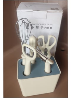 Generic 6-piece kitchen knife and tool stand, high quality material  - Image 2