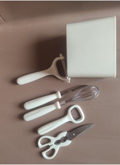 Generic 6-piece kitchen knife and tool stand, high quality material  - Image 4