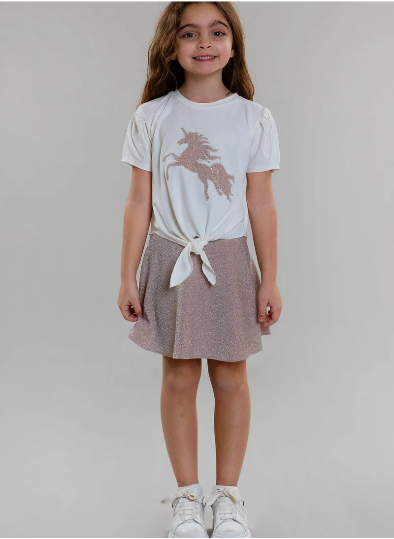 Pear Concept Kids Unicorn Embroidered T-Shirt