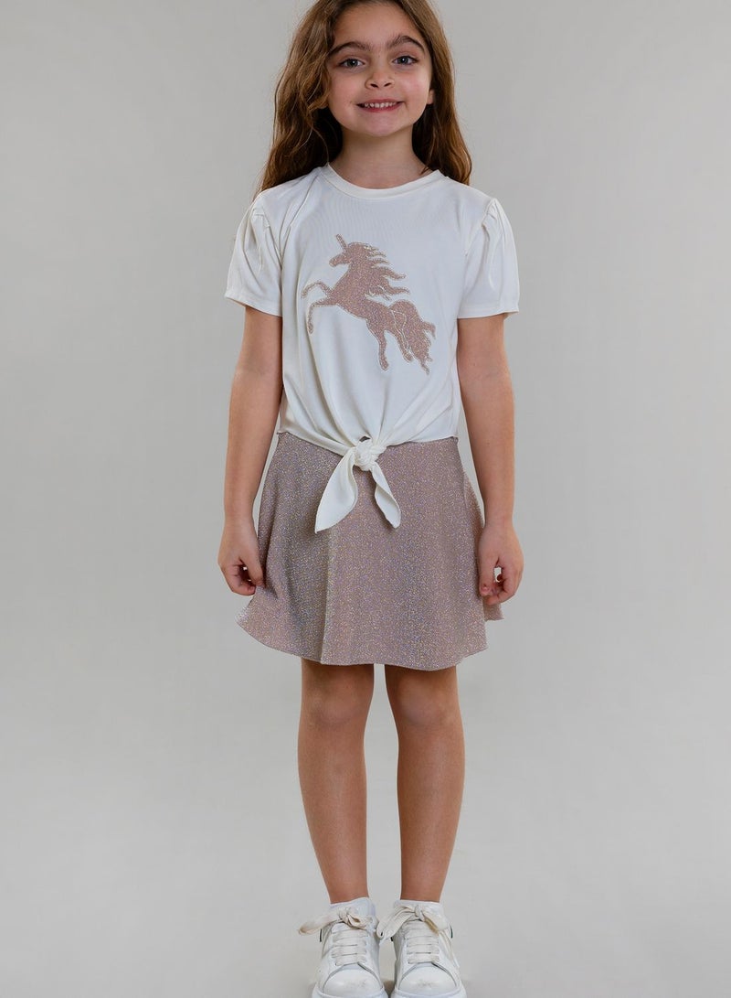 Pear Concept Kids Unicorn Embroidered T-Shirt - Image 4