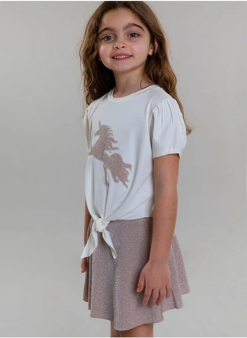 Pear Concept Kids Unicorn Embroidered T-Shirt