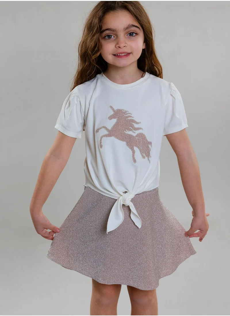 Pear Concept Kids Unicorn Embroidered T-Shirt