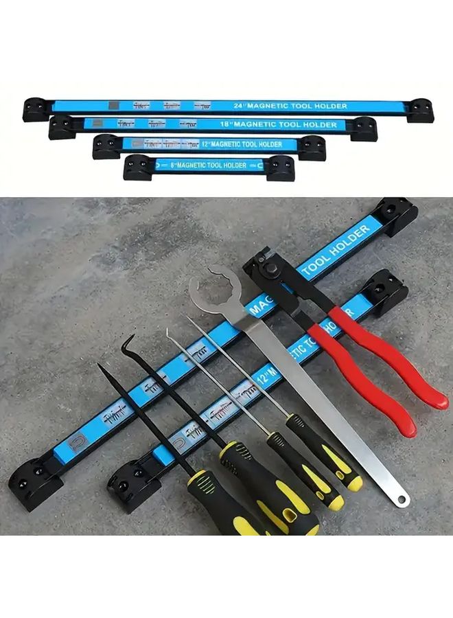 Stainless Steel Magnetic Tool Holder Strip 12.8 Inch Black Garage Organizer - Image 2