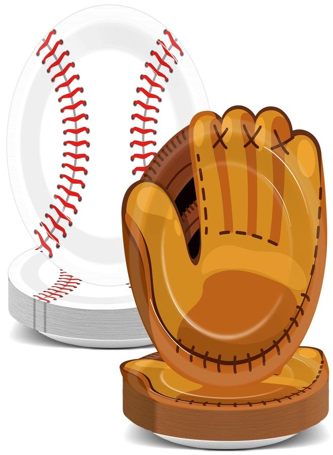 73Hours 50Pcs Baseball Plates Party Supplies 9inch Sports Themed Birthday Party Disposable Baseball Dinner Dessert Paper Plates for Baseball Birthday Gamed Day Decorations - Image 1