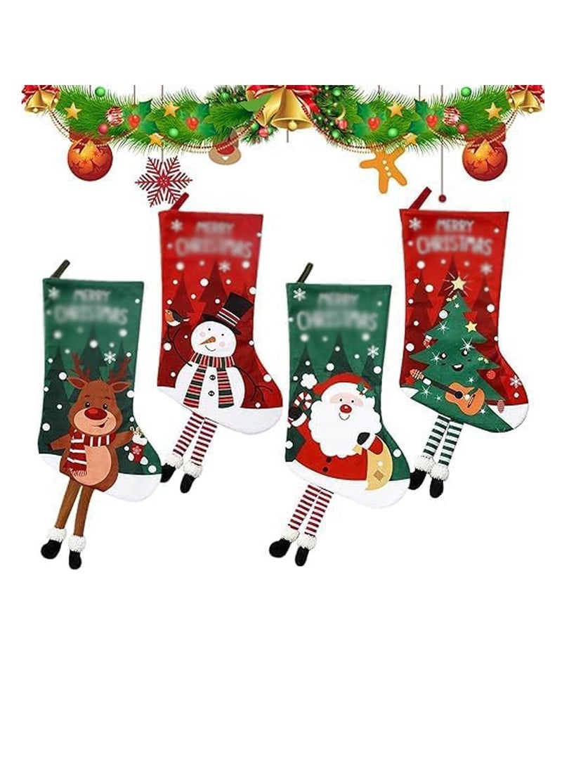 Brain Giggles Brain Giggles Reindeer Hanging Sock Decoration Non-woven Fabric Hanging Ornaments Large Gift Bag Party Home Decoration - Image 3