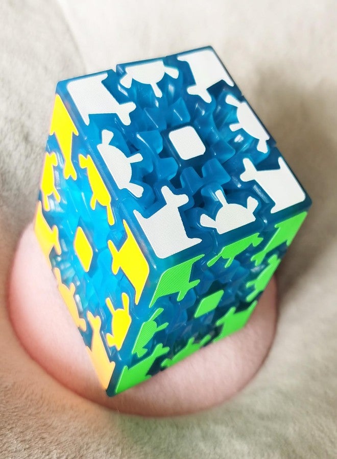 SHUYUE 3x3 Fluorescent Speed Cube Glow in Dark Magic Speed Cube 3-D Brain Teasers IQ Puzzles for Kids and Adults (Gear Fluorescent) - Image 4