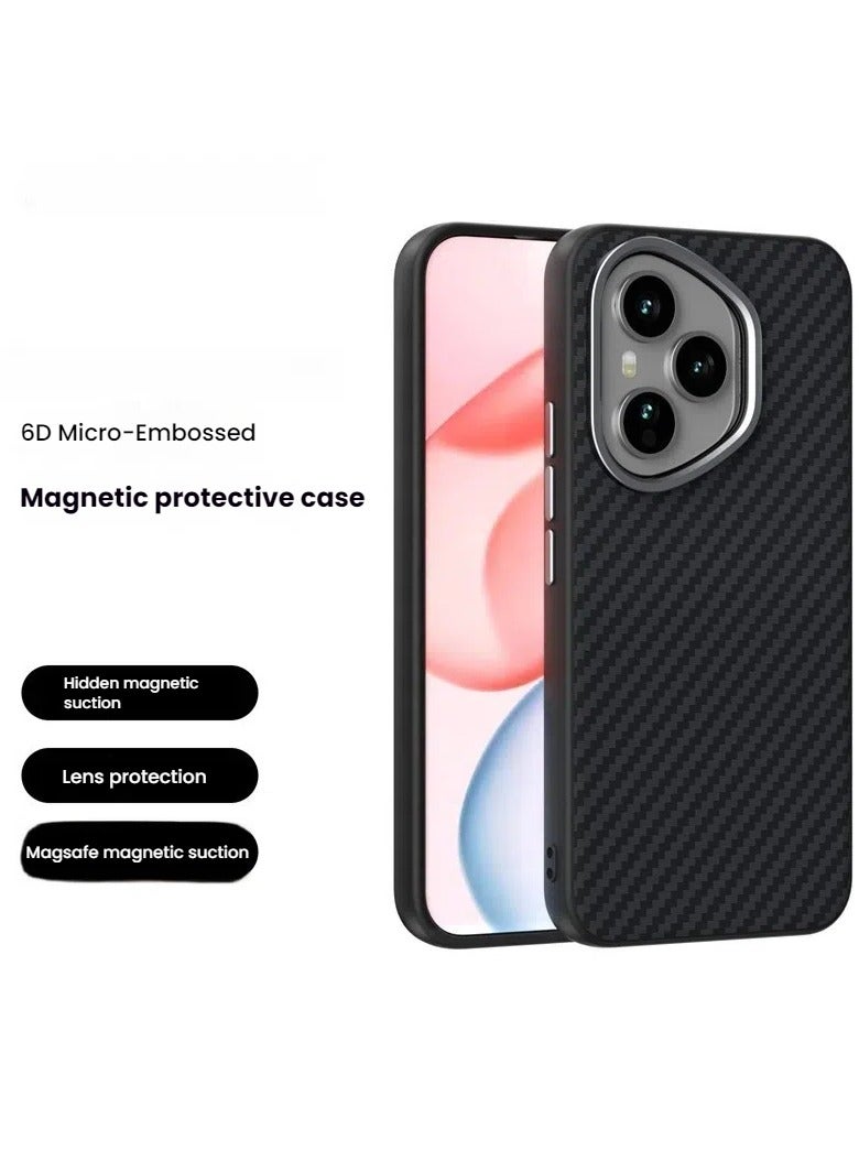 Case for HONOR 400 PRO, 6D Embossed Invisible Magnetic Phone Case, 3D Pattern + Strong Magnetic Attraction + Anti-Shock Soft Case - Image 2