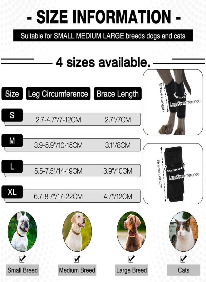 ROZKITCH Dog Leg Protector for Rear Hock Joint or Front Leg Knee, 1 Pair of Dog Leg Compression Wrap Sleeve for Anti Licking Carpal Support Ankle Support Protect Injury Sprain Torn ACL CCL Black M - Image 4