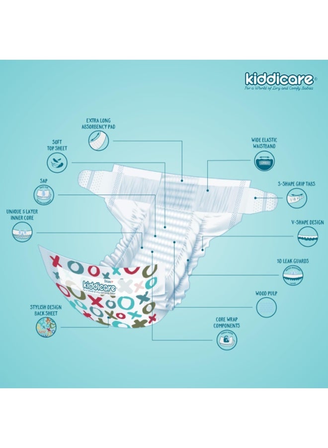 Kiddicare Baby Deluxe Toddler Diaper Nappy Size 4 Ultra Fast High Absorbency 34 Pcs - Image 3